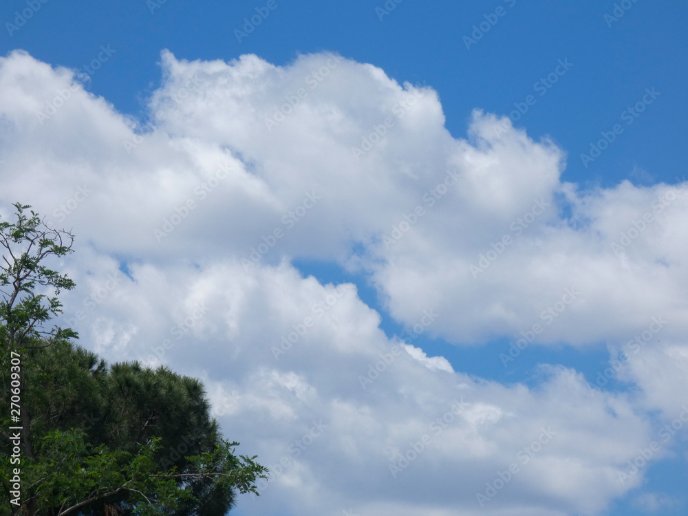 Nubes sobre Cielo azul, fotografía realizada en primavera Nubes sobre Cielo azul, fotografía realizada en primavera