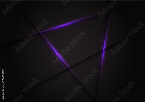 Abstract violet light line cross on dark grey design modern luxury futuristic background vector illustration.