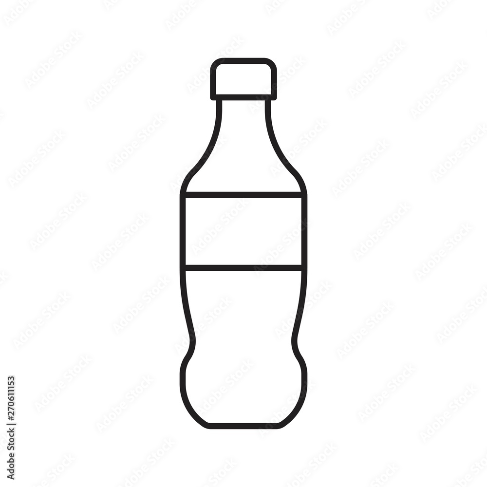 Plastic bottle vector illustration, line style icon Plastic bottle vector illustration, line style icon