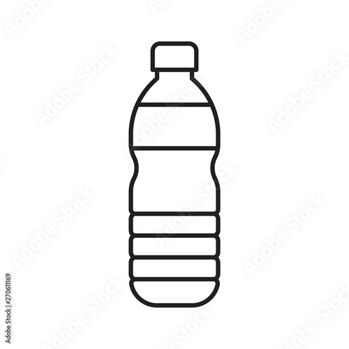 Obraz na płótnie Plastic bottle vector illustration, line style icon w salonie