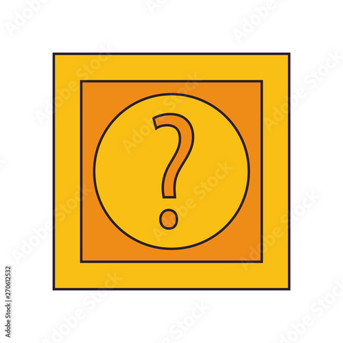 Suprise box with question symbol
