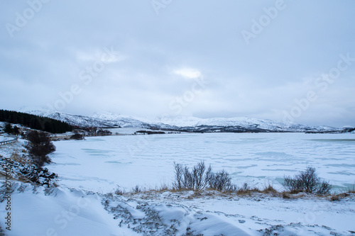 winter scene in norway scandinavia