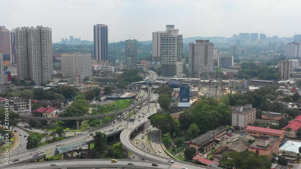 kuala lumpur cityscape traffic road jam sunny day aerial topdown panorama 4k malaysia kuala lumpur cityscape traffic road jam sunny day aerial topdown panorama 4k malaysia