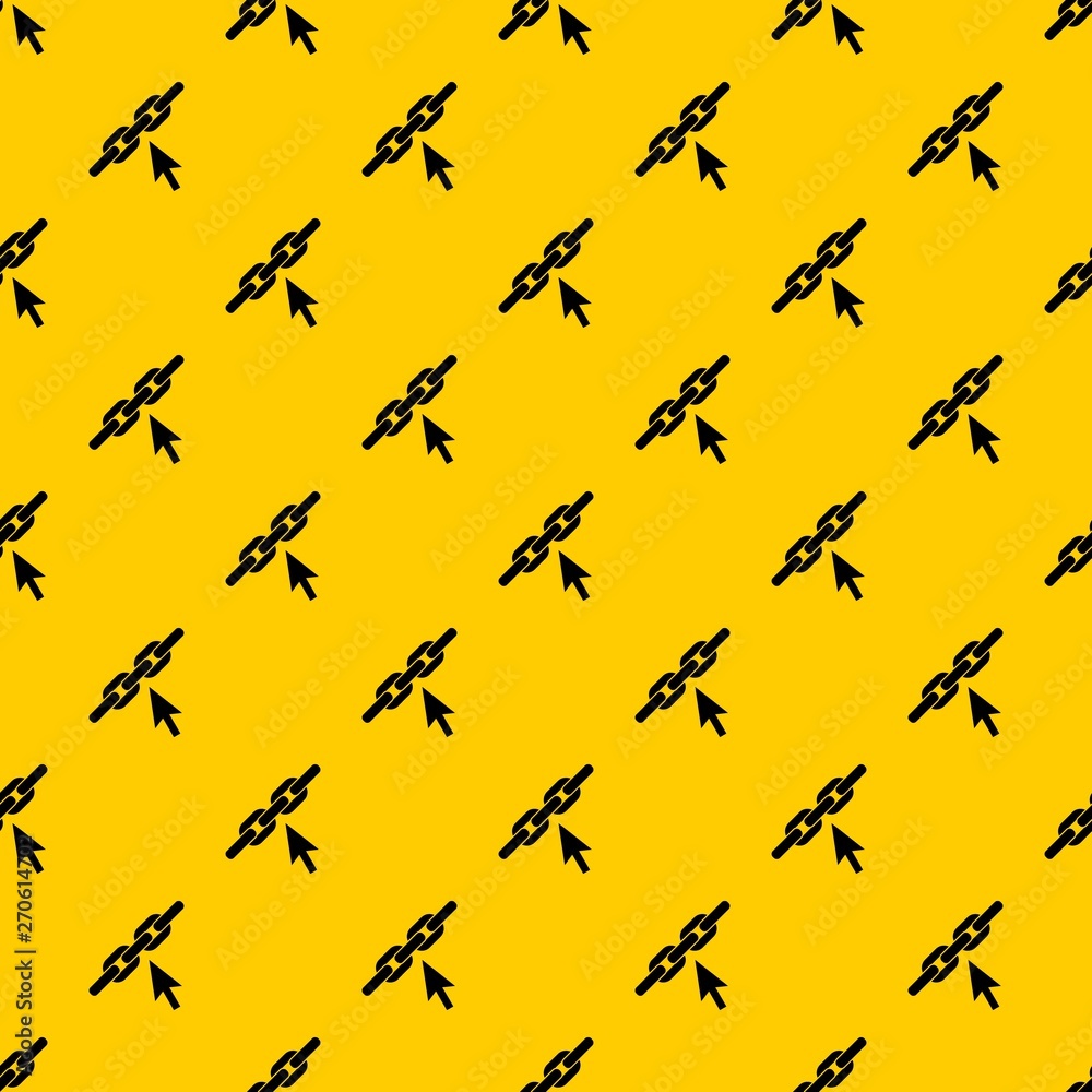 Chain link pattern seamless vector repeat geometric yellow for any design