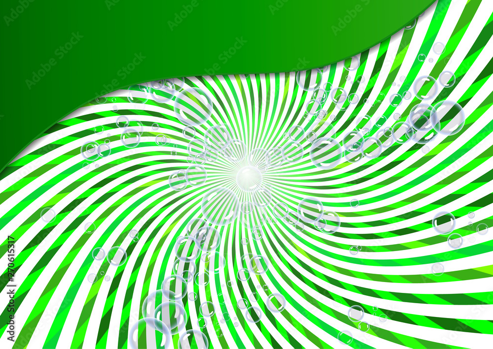 Obraz premium Abstract illustration of soap bubbles on a background with rays. Elements of purity and freshness for your design.