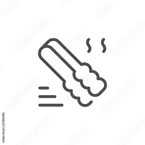 Kitchen tongs line outline icon