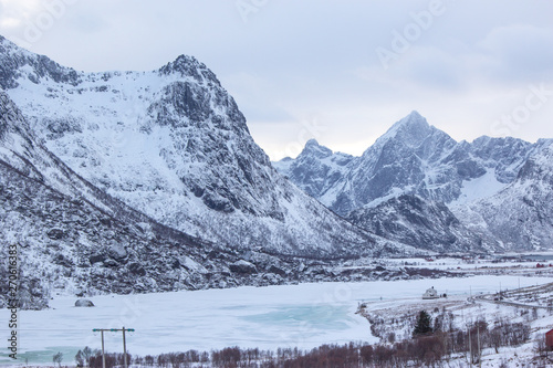 winter scene in norway scandinavia