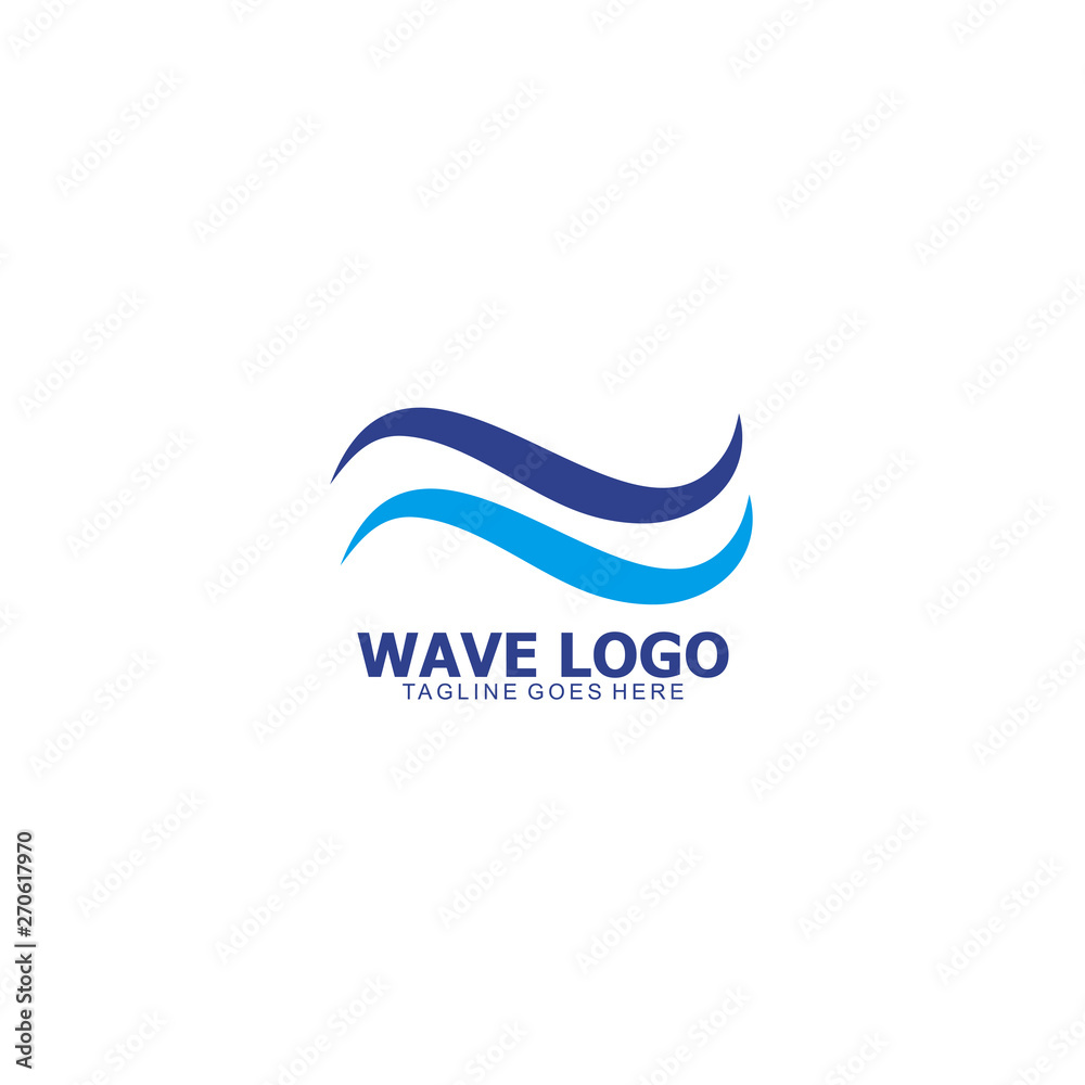 Wave icon logo design vector template Wave icon logo design vector template