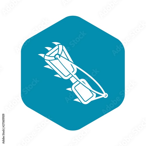Hiking boot spike icon. Simple illustration of hiking boot spike vector icon for web design isolated on white background