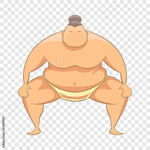 Sumo wrestler icon. Cartoon illustration of sumo wrestler vector icon for web