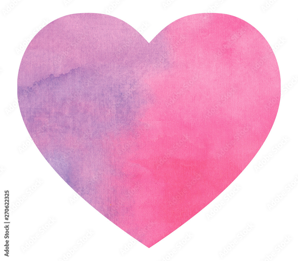 pink abstract watercolor heart