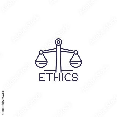 Ethics, line icon