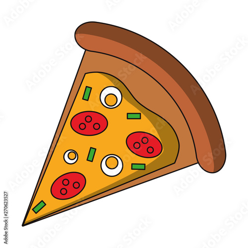 Pizza italian food cartoon isolated