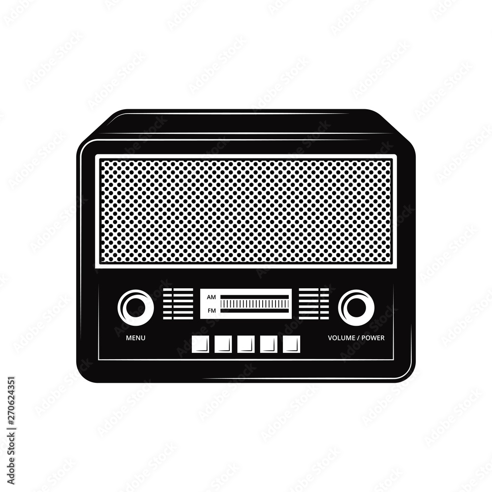 Fototapeta premium BLACK AND WHITE CLASSIC RADIO