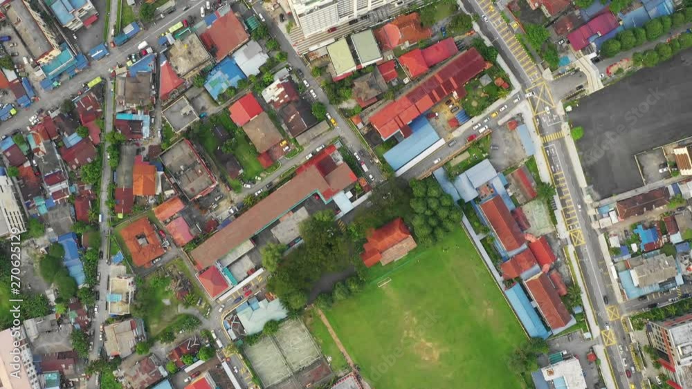 kuala lumpur city center traffic street sports ground aerial topdown panorama 4k malaysia kuala lumpur city center traffic street sports ground aerial topdown panorama 4k malaysia
