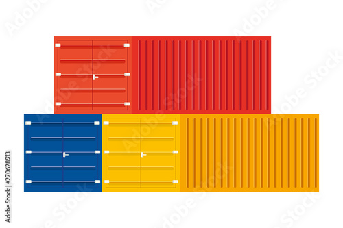 cargo containers icon vector illustration