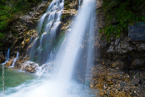 Amazing waterfall in Bucegi Mountaiuns, Urlatoarea waterfall