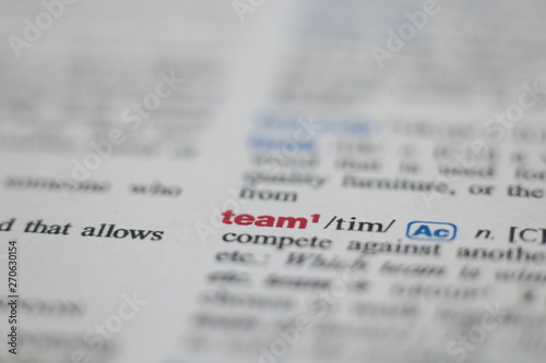 Teamwork .dictionary word image