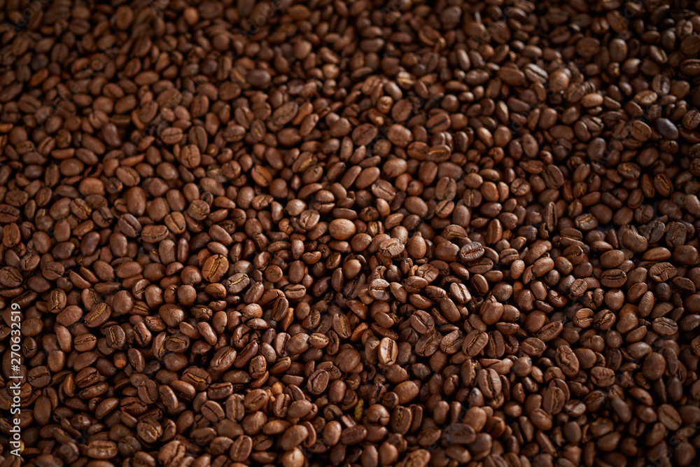 Background texture of roasted coffee beans Background texture of roasted coffee beans