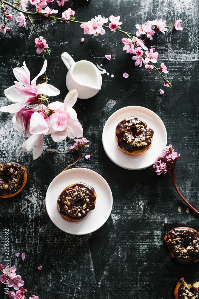 Chocolate Walnut Donuts Chocolate Walnut Donuts