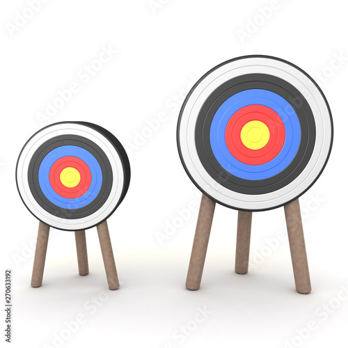 3D Rendering of big target and small target