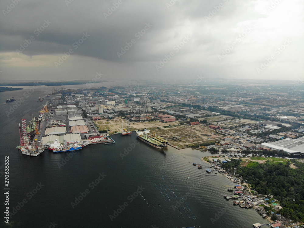 Aerial view of Pasir Gudang, Johor Port