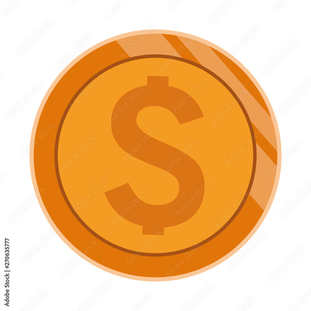 big coin with money sign big coin with money sign