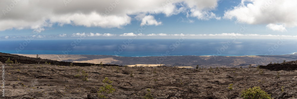 Volcanic landscape on the Kilauea volcano