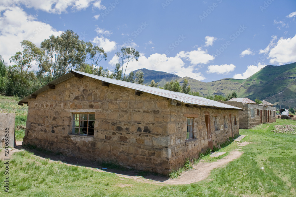 School in a village of Lesotho