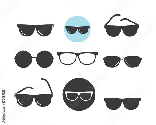sunglasses logo icon vector illustration design