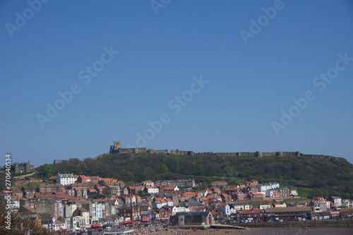 Scarborough castle under clear blue sky © Sean