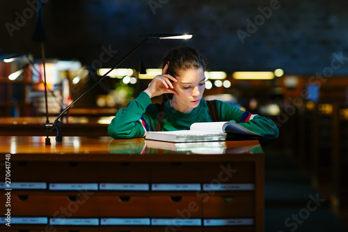 Student on library. photo