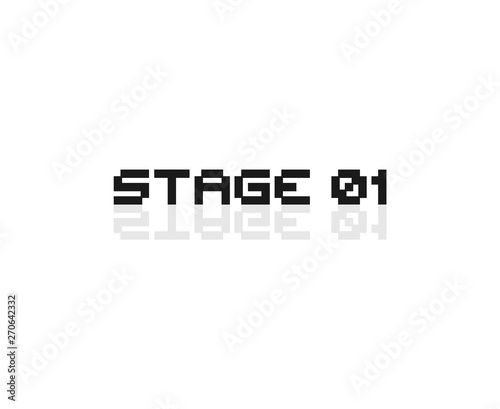 Stage 01 retro video game message