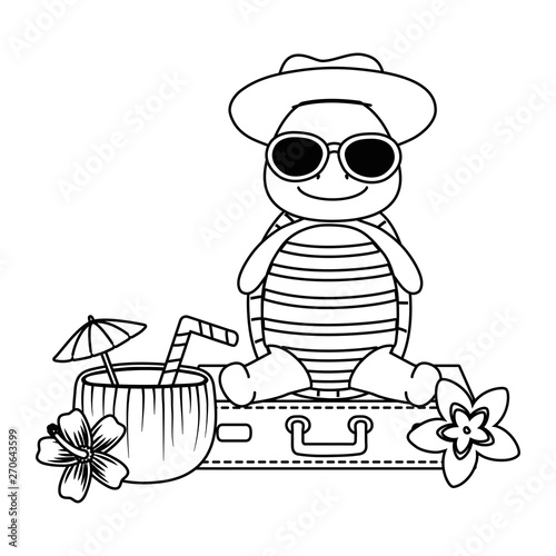 cute animal enjoying summer vacations