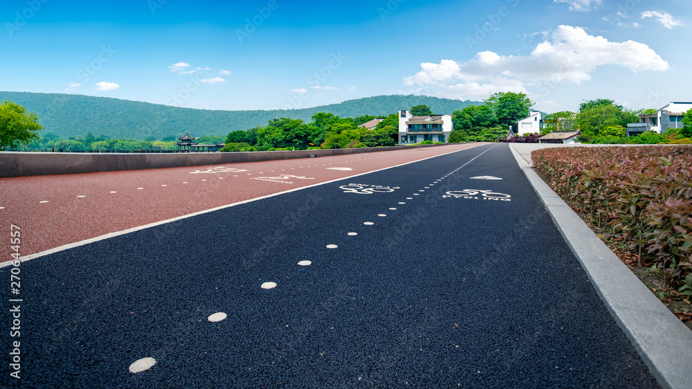 Fototapeta premium Road Pavement and Natural Landscape of Landscape..