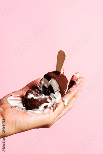 man with an ice cream bar photo