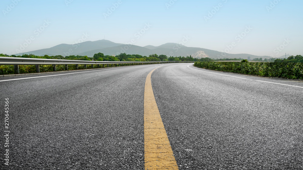 Fototapeta premium Road Pavement and Natural Landscape of Landscape..