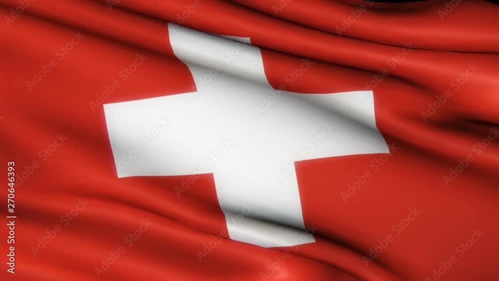 national swiss flag waving in wind national swiss flag waving in wind