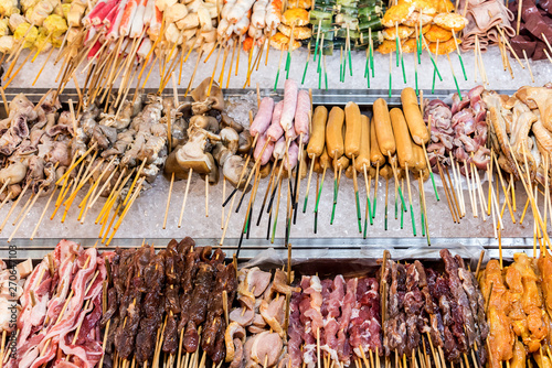 Street food in Kuala Lumpur night market photo