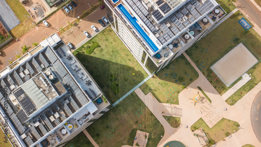 Aerial view of  Northwest Neighborhood in Brasilia, Brazil.