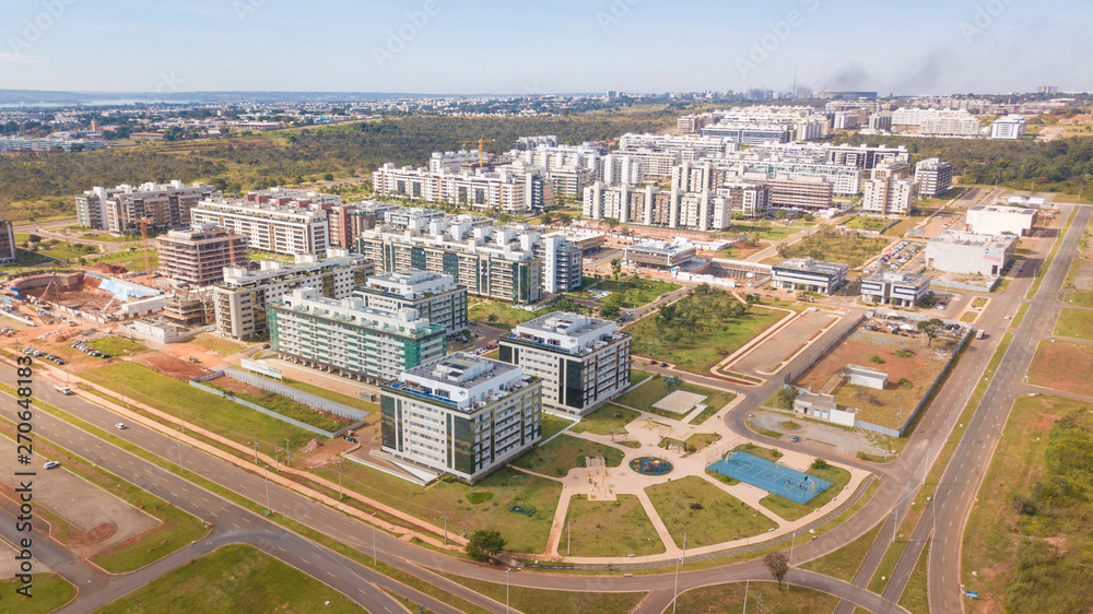 Aerial view of  Northwest Neighborhood in Brasilia, Brazil.