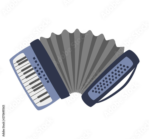Accordion on the white background.