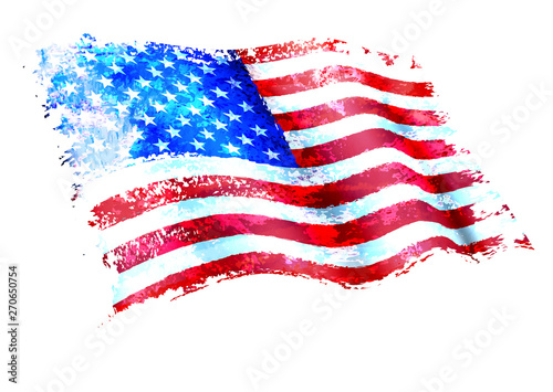 Stars & Stripes American Flag Painting