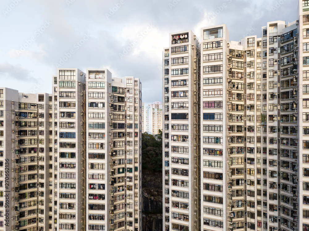 Residencial buildings facades in Hong Kong Residencial buildings facades in Hong Kong