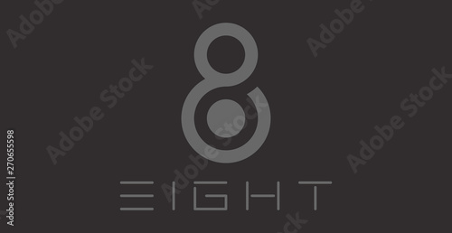 Number 8 logo. Vector logotype design. photo