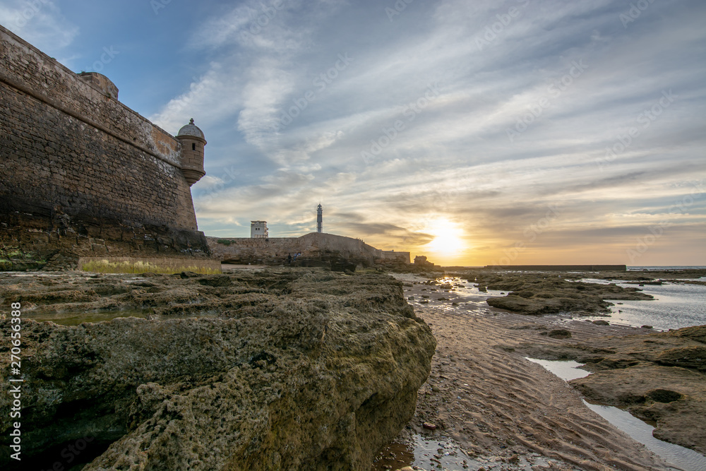 Atardecer Castillo de San Sebastian, Cadiz