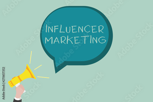 Word writing text Influencer Marketing. Business concept for Endorser who Influence Potential Target Customers.