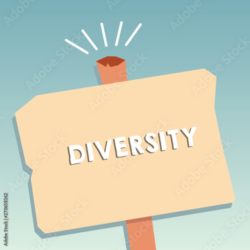Canvas Print Word writing text Diversity