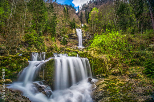 Fototapeta Naklejka Na Ścianę i Meble -  Giessbach waterfall on the Brienzersee near Interlaken, Brienz, Switzerland, Europe