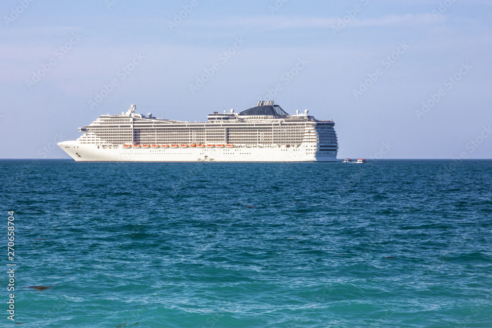 Cruse liner Splendida in sea, Uneted Arab Emirates cruise, MSC vessel